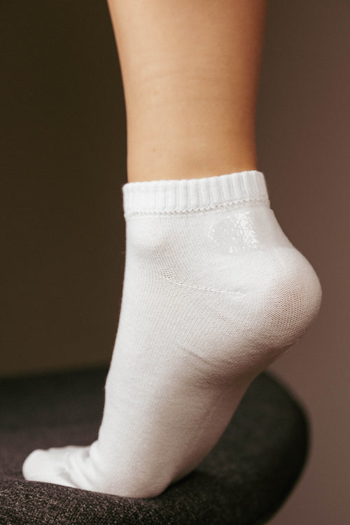 White ankle socks